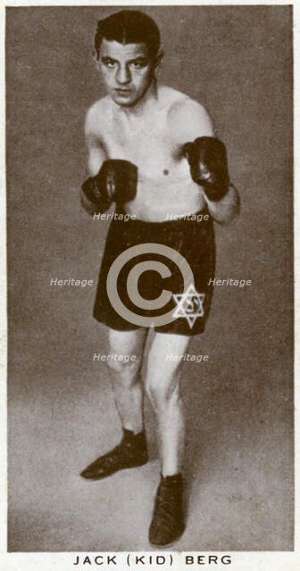 Jack 'Kid' Berg, English boxer, 1938. Artist: Unknown