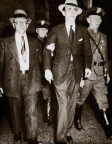 Jack Legs Diamond, temporarily in the hands of the law in Troy, New York, USA, July 1931 Creator: Unknown