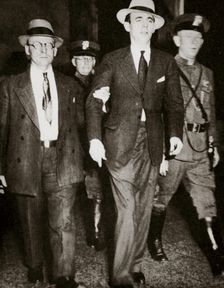 Jack Legs Diamond, temporarily in the hands of the law in Troy, New York, USA, July 1931