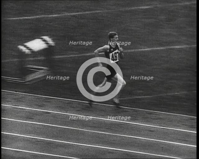 Jack Lovelock Winning the 1500 Metre Run, 1936. Creator: British Pathe Ltd.