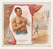 Jack McGee, Pugilist, from World's Champions, Second Series (N43) for Allen & Ginter Cigar..., 1888. Creator: Allen & Ginter