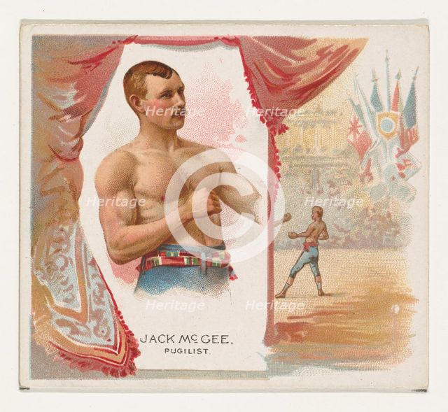 Jack McGee, Pugilist, from World's Champions, Second Series (N43) for Allen & Ginter Cigar..., 1888. Creator: Allen & Ginter.