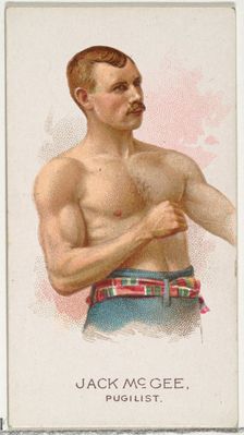 Jack McGee, Pugilist, from World's Champions, Series 2 (N29) for Allen & Ginter Cigarettes..., 1888. Creator: Allen & Ginter