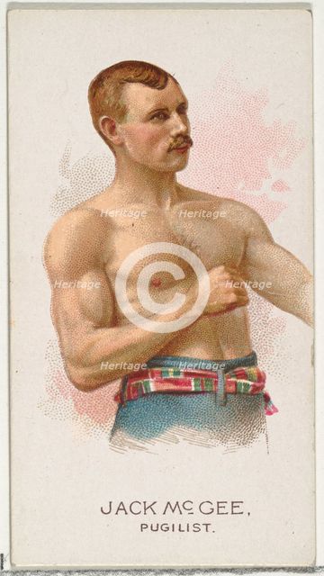Jack McGee, Pugilist, from World's Champions, Series 2 (N29) for Allen & Ginter Cigarettes..., 1888. Creator: Allen & Ginter.