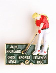 Jack Nicklaus badge, American, 1968. Creator: Unknown
