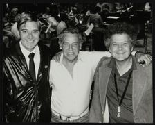 Jack Parnell, Buddy Rich and Steve Marcus at the Royal Festival Hall, London, 22 June 1985. Creator: Denis Williams