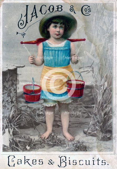 'Jacob and Cos. Cakes & Biscuits', c1900s-c1920s. Advertising postcard. Artist: Unknown