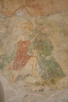 Jacob and the Angel, 12th century. Artist: Ancient Russian frescos