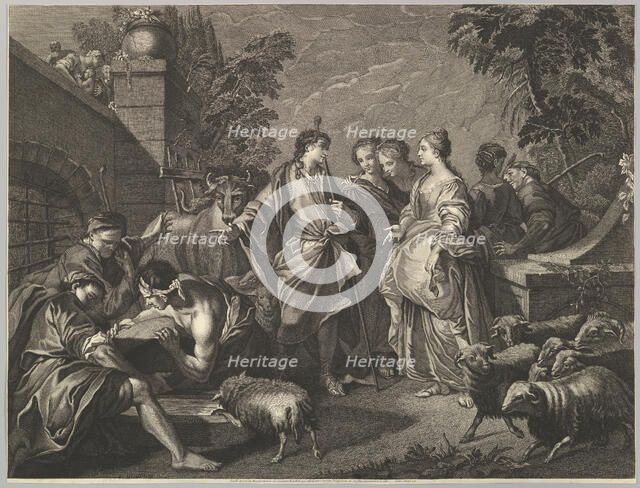 Jacob arrives in Mesopotamia, 18th century. Creator: Unknown.