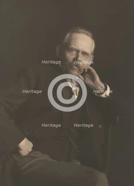 Jacob August Riis, three-quarter length portrait, c1900. Creator: Frances Benjamin Johnston.