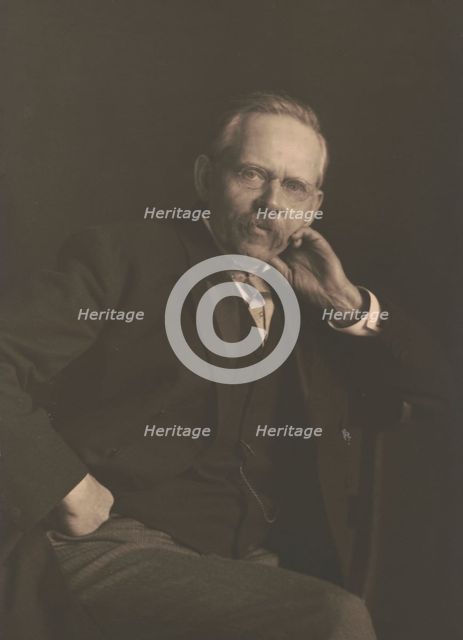 Jacob August Riis, three-quarter length portrait, c1900. Creator: Frances Benjamin Johnston.