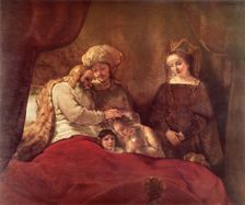 Jacob Blessing the Sons of Joseph 1656, (1967). Creator: Rembrandt Harmensz van Rijn