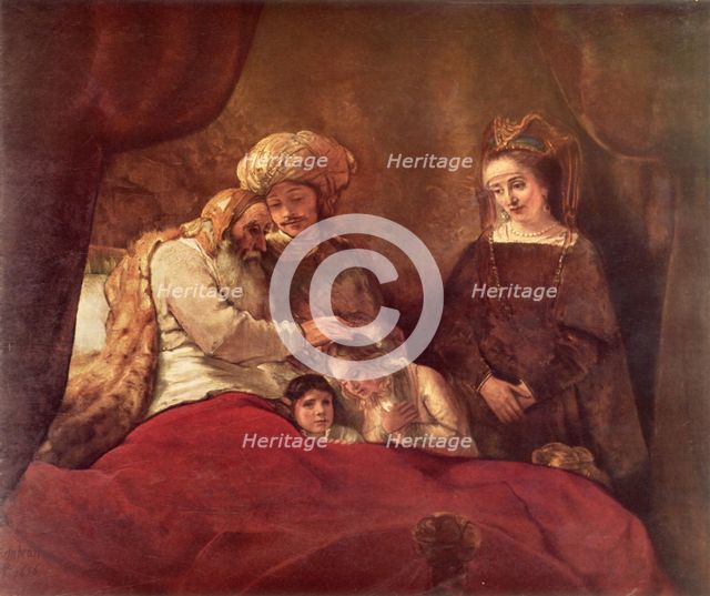 'Jacob Blessing the Sons of Joseph', 1656, (1967). Creator: Rembrandt Harmensz van Rijn.