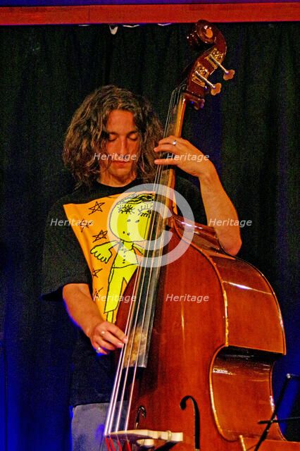 Jacob Gryn, Sultan Stevenson Trio, Verdict Jazz Club, Brighton, East Sussex, 6 Aug 2022. Creator: Brian O'Connor.