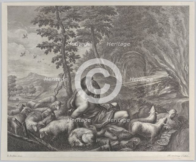 Jacob guarding Laban's flock, 1613-24. Creator: Theodore Cruger.