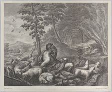 Jacob guarding Laban's flock, 1613-24. Creator: Theodore Cruger
