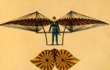 Jacob Degen's flying machine, 1808, (1932). Creator: Unknown