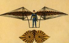 Jacob Degen's flying machine, 1808, (1932). Creator: Unknown