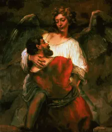 Jacob Fights the Angel 1660. Artist: Rembrandt Harmensz van Rijn