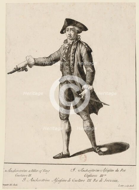 Jacob Johan Anckarström (1762-1792), 1792. Creator: Lotter, Matthäus Albrecht (1741-1810).