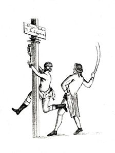 Jacob Johan Anckarström beeing flogged, Sweden, 1792. Creator: Unknown