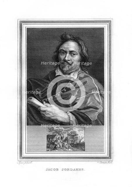Jacob Jordaens, Flemish Baroque era painter, (1825).Artist: John Corner
