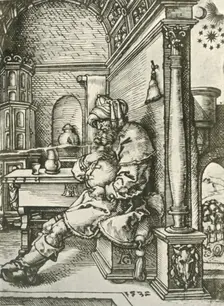Jacob Meditating on Joseph's Dreams 1532, (1908). Creator: Heinrich Aldegrever