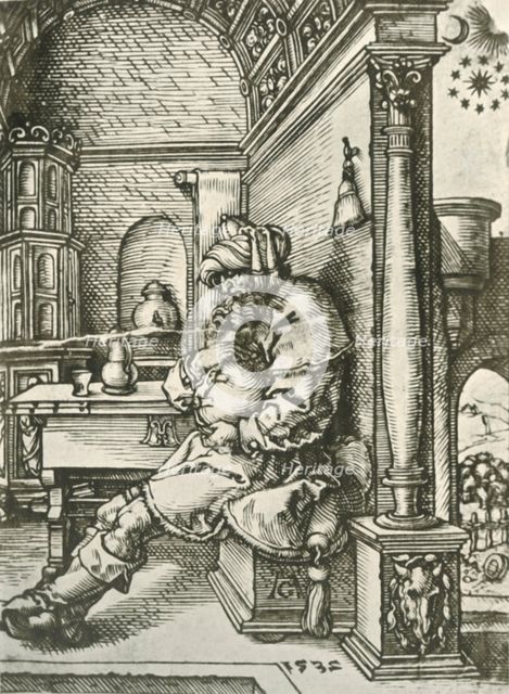 'Jacob Meditating on Joseph's Dreams', 1532, (1908). Creator: Heinrich Aldegrever.