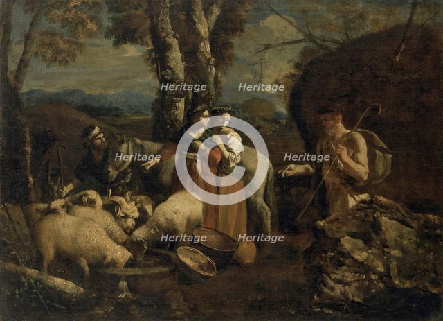 Jacob Meeting Rachel, 1700. Creator: Andrea de Leone.