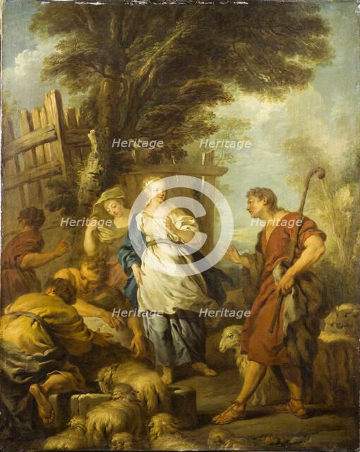 Jacob Meeting Rachel at the Well, ca 1720. Creator: Le Moyne, François (1688-1737).