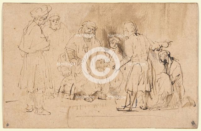 Jacob Shown Joseph’s Blood-Stained Coat, c. 1660. Creator: Aert de Gelder.