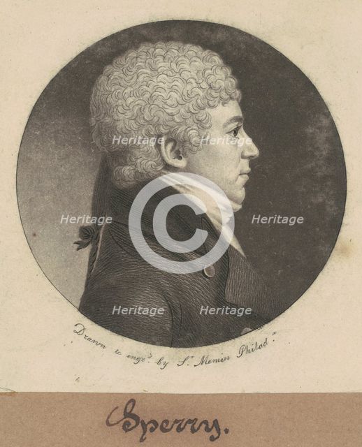 Jacob Sperry, 1800. Creator: Charles Balthazar Julien Févret de Saint-Mémin.