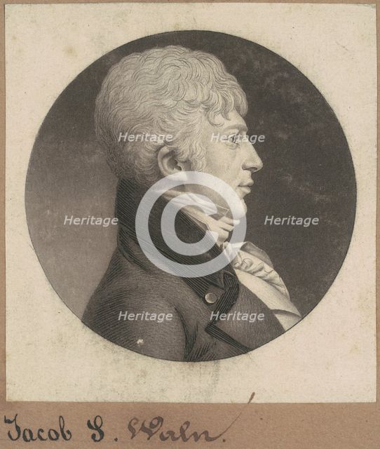 Jacob S. Waln, 1802. Creator: Charles Balthazar Julien Févret de Saint-Mémin.