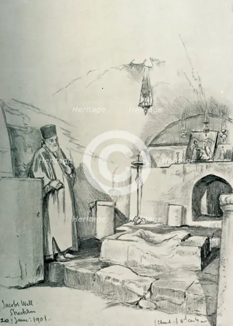 'Jacob's Well at Shechem (Nablus)', 1902. Creator: John Fulleylove.