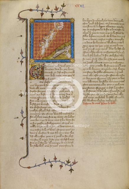 Jacob's Dream, about 1360-1370. Creator: Master of Jean de Mandeville.