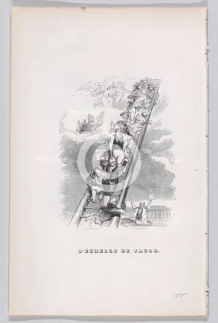 Jacob's Ladder from The Complete Works of Béranger, 1836. Creator: John Thompson.