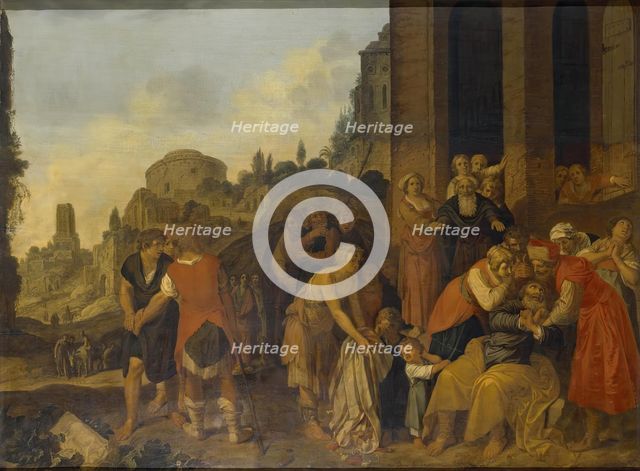 Jacob's Sons Show Him Joseph's Blood-Stained Robe, 1618. Creator: Jan Symonsz. Pynas.