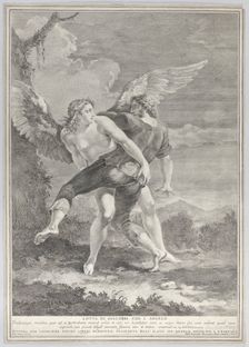 Jacob wrestling the angel, 1730-39. Creator: Pietro Monaco
