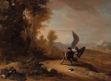 Jacob Wrestling with the Angel, 1639. Creator: Bartholomeus Breenbergh