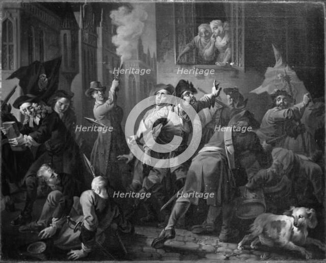 Jacob von Thyboe, V. akt, 11. scene;Holberg Gallerie. Scener fra Ludvig Holbergs komedier, 1810. Creator: Christian August Lorentzen.