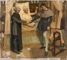 Jacob van Maerlant Predicting Jan Breydel & Pieter de Coninck the Liberation of Flanders on...,1879 Creator: Jan Van Beers