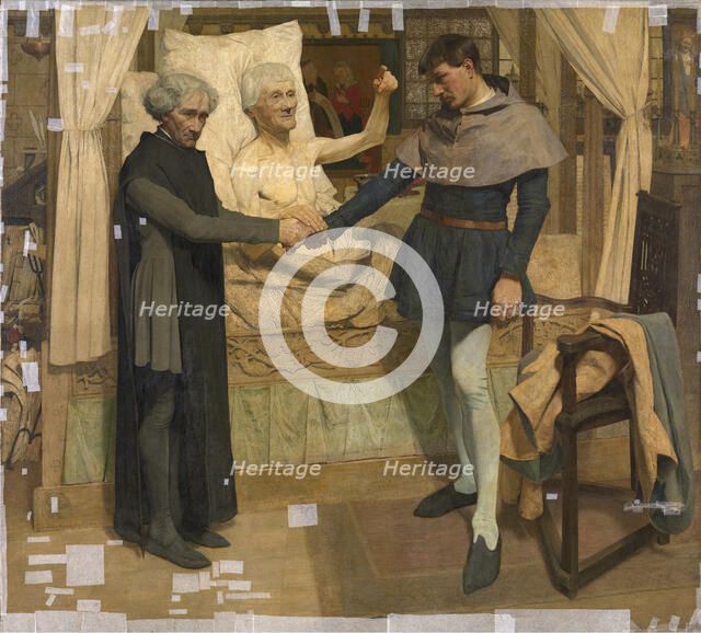 Jacob van Maerlant Predicting Jan Breydel & Pieter de Coninck the Liberation of Flanders on...,1879 Creator: Jan Van Beers.