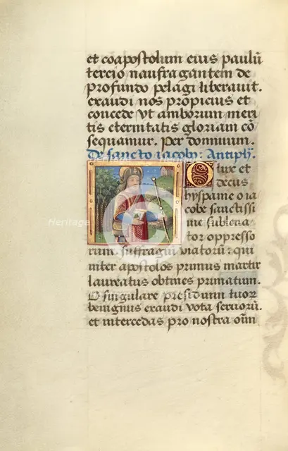 Jacobus; Poncher Hours, about 1500. Creator: Master of Jacques de Besancon.