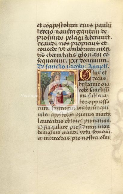Jacobus; Poncher Hours, about 1500. Creator: Master of Jacques de Besancon.