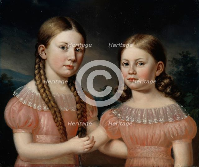 Jacobina and Helena Simelius, 1820-1829. Creator: Johan Erik Lindh.