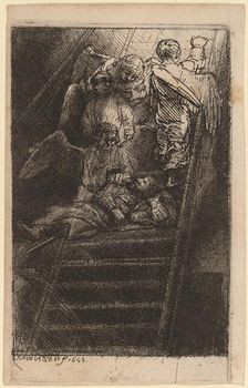 Jacob's Ladder, 1655. Creator: Rembrandt Harmensz van Rijn