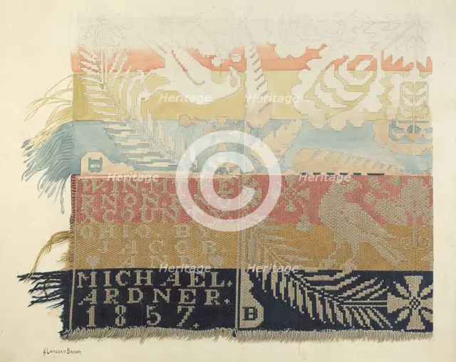 Jacquard coverlet. Creator: H. Langden Brown.