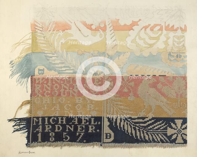Jacquard coverlet. Creator: H. Langden Brown.