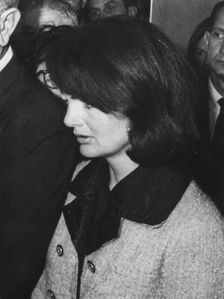 Jacqueline Kennedy (1929-1994) on Air Force One at Johnson's swearing in, 1963. Creator: Unknown