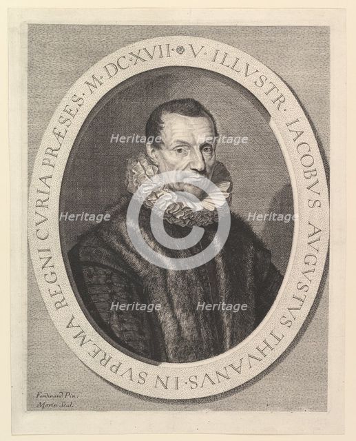 Jacques-Auguste de Thou, premier president au Parlement. Creator: Jean Morin.